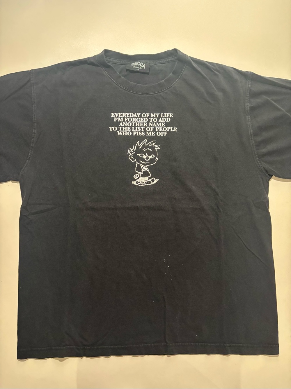 Vintage Mecca x Calvin and Hobbes skater graphic shirt (to the list of people)